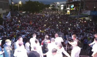 Gustavo Petro en su discurso en Cúcuta.