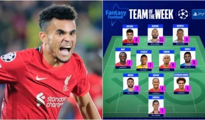 Luis Díaz en el equipo de la semana. 