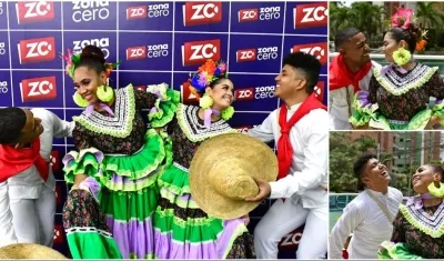 Los integrantes de la Corporación Artística Javier Rodríguez durante su visita a Zona Cero.