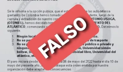 El panfleto que circula en redes sociales.