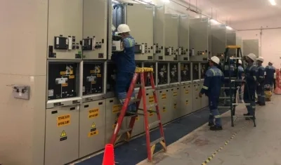 Trabajos que se vienen realizando en la Subestación La Unión. 