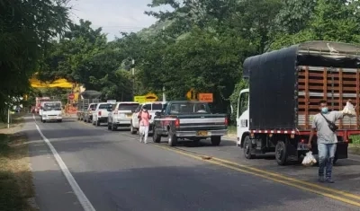 Vía en el departamento del Magdalena. 