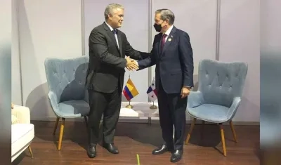 Los Presidentes de Colombia, Iván Duque, y de Panamá, Laurentino Cortizo.