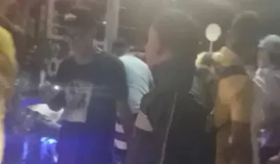 Captura de video de instantes después del homicidio.