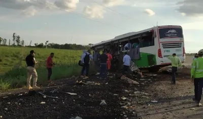 Bus accidentado.