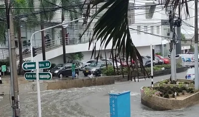 Lluvia en el norte de Barranquilla