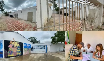 Contralora Yadira Morales, en su visita al alcalde de Santa Lucía, Rehunsen Martínez Díaz. El antes y después de la sede del adulto mayor. 
