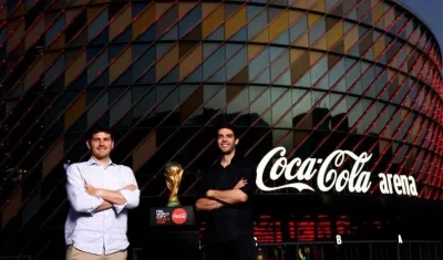 Iker Casillas y Kaká durante el lanzamiento del evento. 