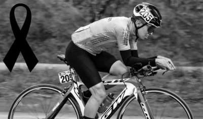 Andrés David Arévalo, ciclista fallecido. 
