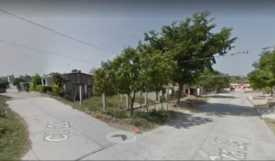 Carrera 22 con calle 29, en Sabanalarga, donde ocurrió el fleteo. 