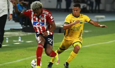 Omar Albornoz, delantero de Junior. 