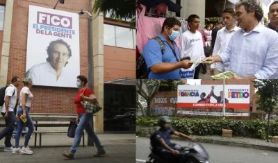 Fico Gutiérrez, Sergio Fajardo y Gustavo Petro.
