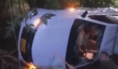 Así quedó el vehículo tras el accidente. 