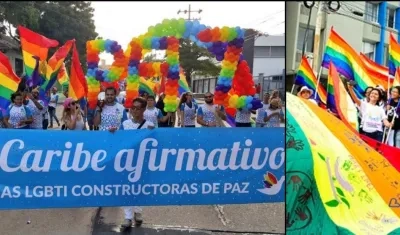Caribe Afirmativo en una de las marchas.