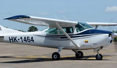 Avioneta Cessna accidentada.