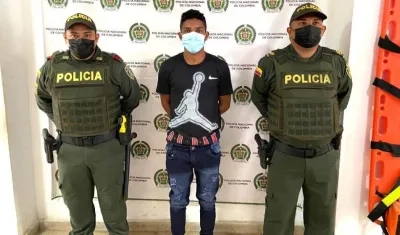 El capturado Juan David Olivo Reales.