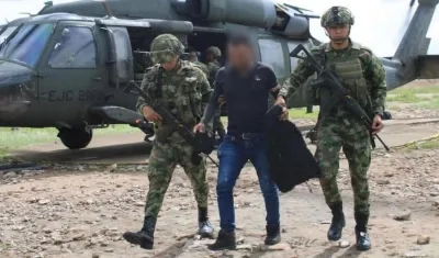 Uno de los capturados por el Ejército Nacional.