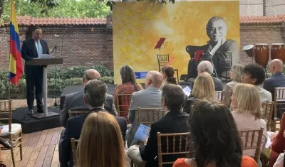 La embajada de Colombia en España celebró este miércoles los 40 años de la concesión del premio Nobel a Gabriel García Márquez.
