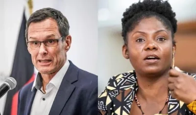 El Embajador Peter Ptassek y Francia Márquez.