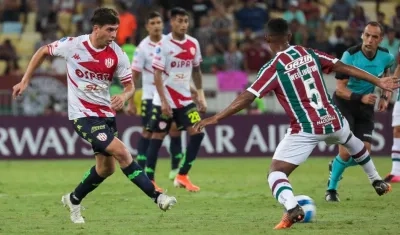 Acciones del duelo de ida entre unión y Fluminense. 