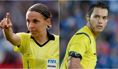 Stephanie Frappart y Nicolás Gallo. 