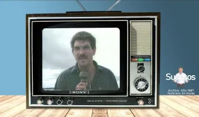 Imagen del periodista Jorge Cura en programa emitido por el Noticiero 24 Horas.