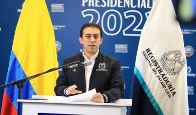 El registrador nacional del Estado Civil, Alexander Vega Rocha.