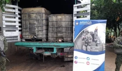 Incautación de gasolina.