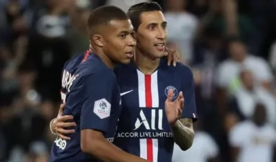 Mbappé y Ángel Di María.
