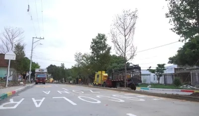 Uno de los tramos pavimentados.