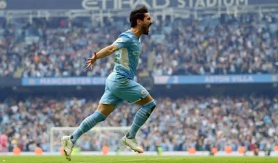 Ilkay Gundogan celebra el gol del título. 