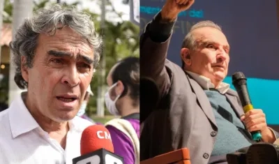 Sergio Fajardo, candidato presidencial y el exvicepresidente Humberto De la Calle Lombana