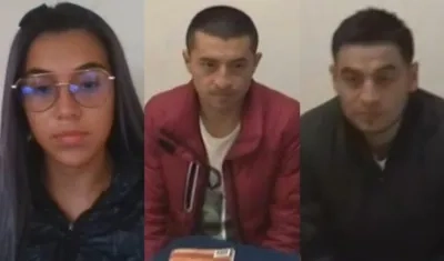 Anyi Daniela Martínez Buitrago, Luis Sebastián y Carlos Felipe Mateus Vargas, los implicados