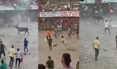 Corraleja en Sabanalarga dejó varios heridos. 