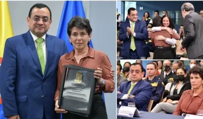 La geóloga colombiana Martha Calvache recibió un homenaje de la UNGRD y de Sistema Geológico.