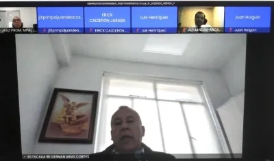 Imagen de la audiencia virtual de hoy.