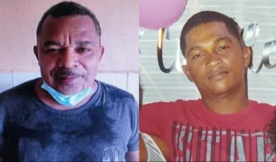 Víctor Julio Cantillo De la Cruz, presunto homicida; Carlos Andrés Contreras Padilla, víctima (derecha). 