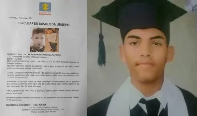 Circular de búsqueda de la Fiscalía. 