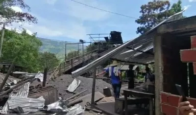 Zona de la explosión.