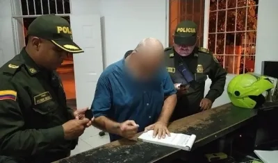 Orlando Sierra, cuando recibía el comparendo.