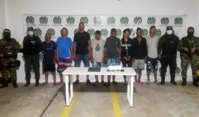 Presuntos integrantes de 'Los Costeños'. 