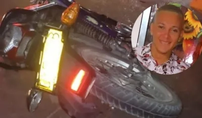 Carlos Andrés Anaya Cera y el lugar del accidente.