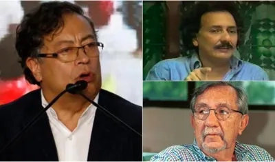 Gustavo Petro y los fallecidos Jaime Bateman y Fernando González Pacheco.