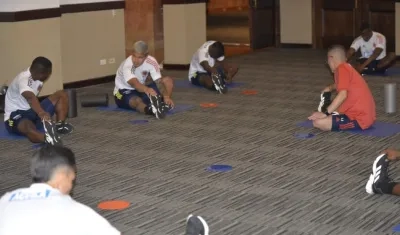 Selección Colombia en concentración. 