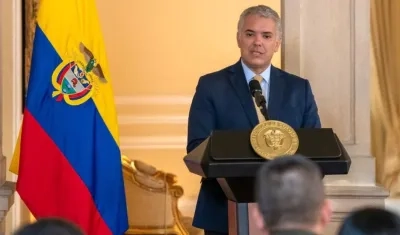 El Presidente Iván Duque explicando los alcances de las leyes.
