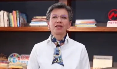 La Alcaldesa de Bogotá, Claudia López.