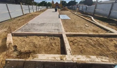 Una de las obras en ejecución.