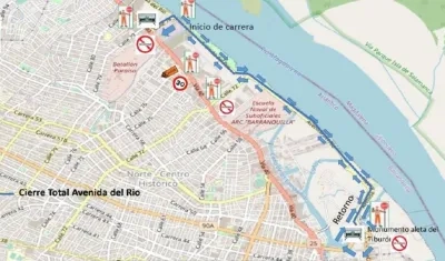 Recorrido de la Vuelta a Colombia por la Avenida del Río.