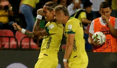 Dayro Moreno, delantero de Bucaramanga. 