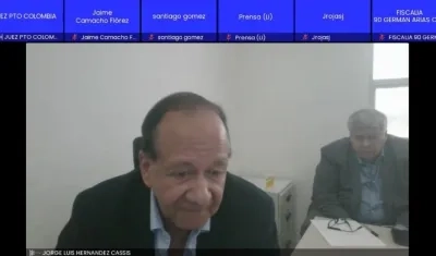 Jorge Hernández Cassis con su apoderado Oswaldo De Andreis,